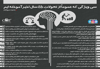 سی ویژگی که عموماً از تحولاتِ ۴۵ سال اخیرآموخته ایم