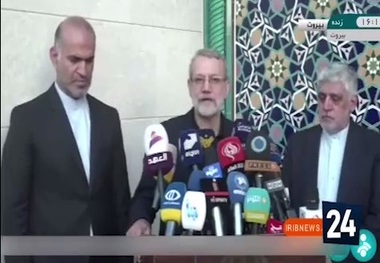 لاریجانی، فرستاده ویژه رهبر انقلاب: مذاکرات ارزشمندی با رئیس جمهور سوریه و نخست وزیر لبنان انجام شد/ امیدوارم در روزهای آینده وضعیت خوبی برای مردم عزیز لبنان فراهم شود