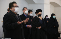سید محمد خاتمی بر پیکر خواهر امام موسی صدر نماز خواند (10)
