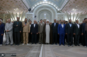 تجدید میثاق امام جمعه و استاندار قزوین با آرمان های حضرت امام(س)