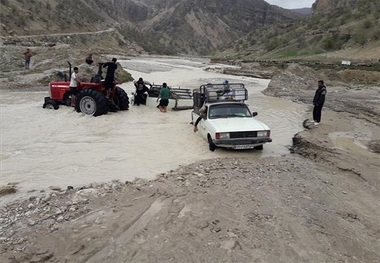 جاده بخش دیشموک به باغملک در خوزستان قطع شد