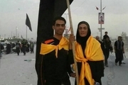 شهربانو منصوریان و برادرش در پیاده روی اربعین + عکس
