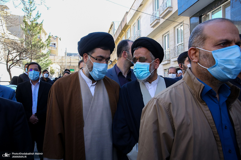 مراسم تشییع همسر آیت الله ری شهری با حضور سید حسن خمینی