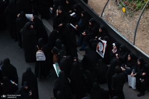 تجمع مردمی در سوگ شهادت رئیس جمهوری و هیات همراه در میدان ولیعصر (عج)