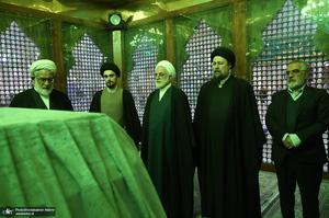 تجدید میثاق رئیس قوه قضاییه و مسئولان عالی قضایی با آرمان‌های حضرت امام (س)