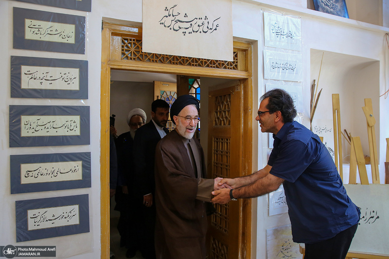 بازدید سید محمد خاتمی از باغ دولت آباد یزد