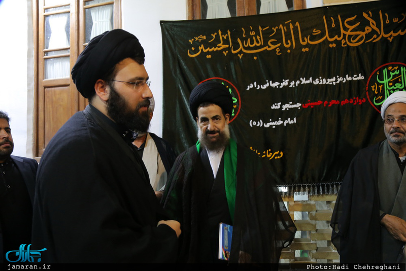 دیدار جمعی از ائمه جماعات استان قم با سید علی خمینی