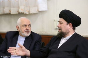 دیدار دکتر ظریف  معاون راهبردی رئیس جمهور و جمعی از مدیران با سید حسن خمینی