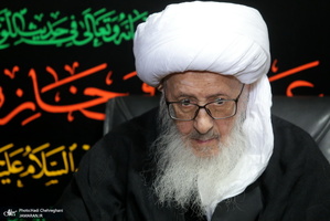 دسته عزاداری شهادت امام عسکری(ع) با حضور آیت العظمی وحید خراسانی