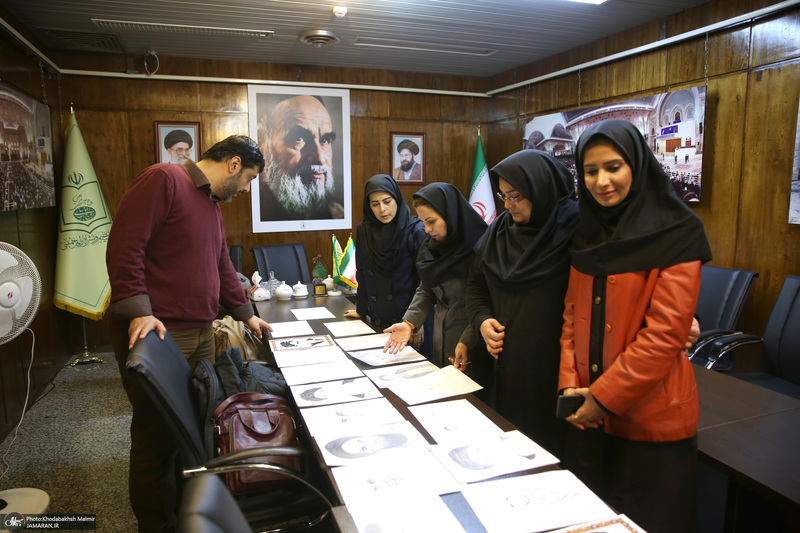 ورکشاپ هنر ی دانش آموزان هنرستان یادگار امام در حسینیه جماران