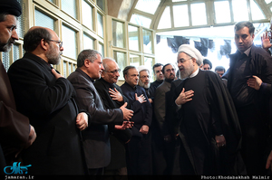 مراسم وداع با پیکر آیت الله هاشمی رفسنجانی در حسینیه جماران