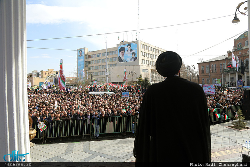 سخنرانی سید حسن خمینی در راهپیمایی 22 بهمن ارومیه‎