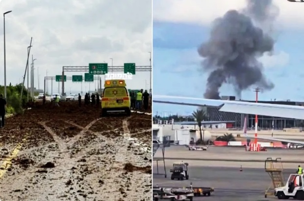 موشک یمنی ها از چهار لایه پدافند هوایی اسرائیل عبور و به قلب بن گوریون اصابت کرد