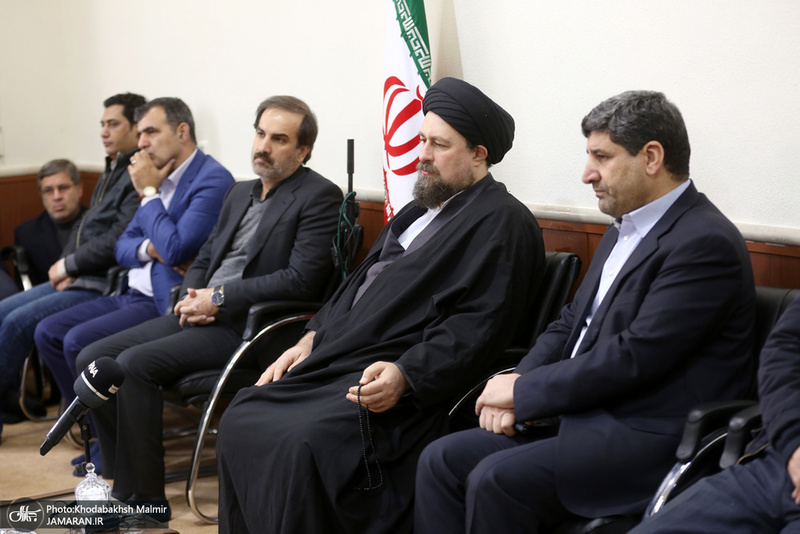 دیدارمدیران و جمعی از اعضای تحریه موسسه مطبوعاتی ایران و خبرگزاری ایرنا با سید حسن خمینی