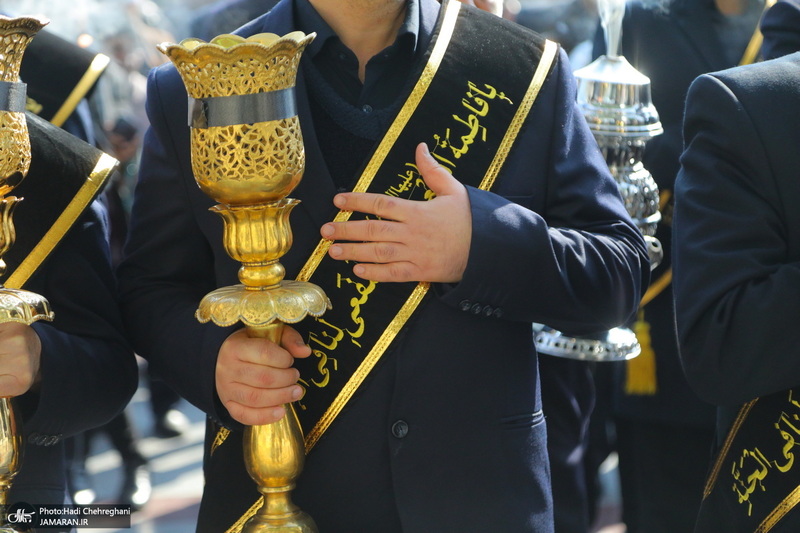 مراسم عزاداری خادمان حرم حضرت معصومه (س) در روز شهادت امام موسی کاظم (ع)‎