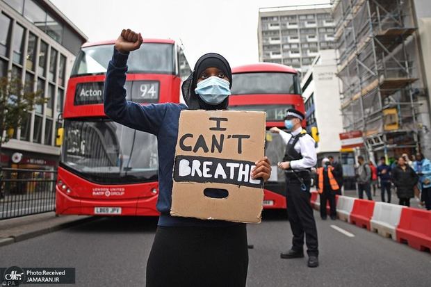 تظاهرات «جان سیاهان ارزش دارد» این بار در قلب لندن+ تصاویر
