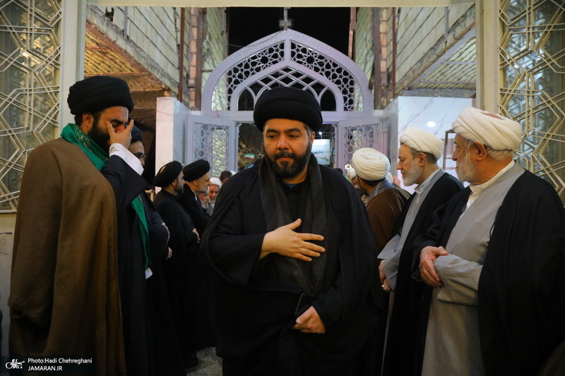 مراسم چهلمین روز درگذشت مرحوم آیت الله سید هادی سیستانی در قم‎