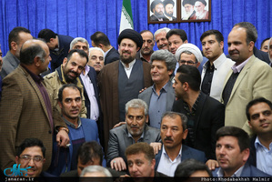 دیدار مسئولان شهر آفتاب با سید حسن خمینی