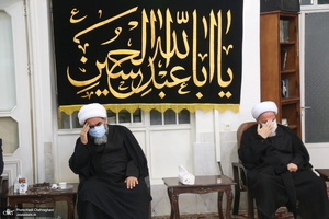 مراسم عزای روز عاشورا در بیت آیت الله العظمی فاضل لنکرانی(ره)