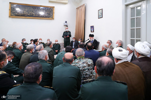 دیدار جمعی از فرماندهان ارشد نیروهای مسلح با فرمانده معظم کل قوا