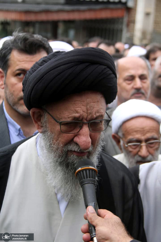 مراسم خاکسپاری حجت الاسلام والمسلمین علی اصغر رحمانی خلیلی در بهشهر