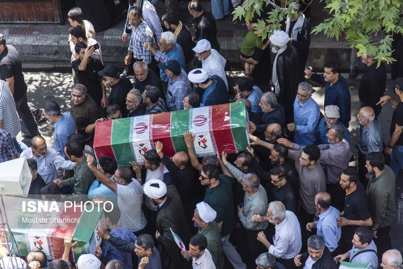 تشییع پیکر مطهر خانواده شهید حمله تروریستی رژیم صهیونیستی در ساری