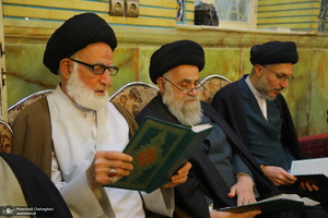 مراسم چهلمین روز درگذشت مرحوم آیت الله سید هادی سیستانی در قم‎