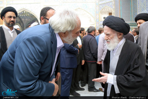  مراسم خاکسپاری پیکر مرحوم حاج سید علی صدر در قم