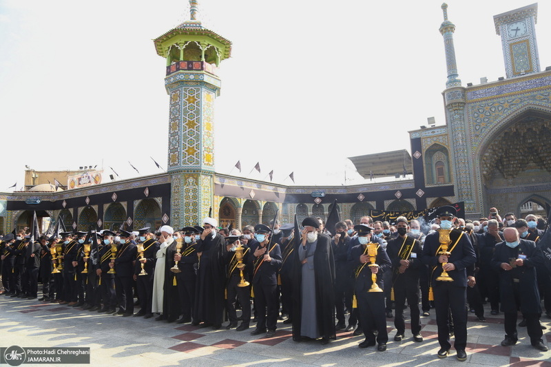 عزاداری خادمین حرم کریمه اهل بیت در روز شهادت امام رضا(ع)