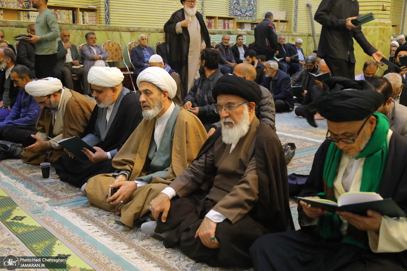 مراسم چهلمین روز درگذشت مرحوم آیت الله سید هادی سیستانی در قم‎