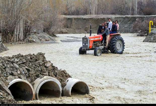 سیل راه ارتباطی ۲۲ روستای خراسان شمالی را بست