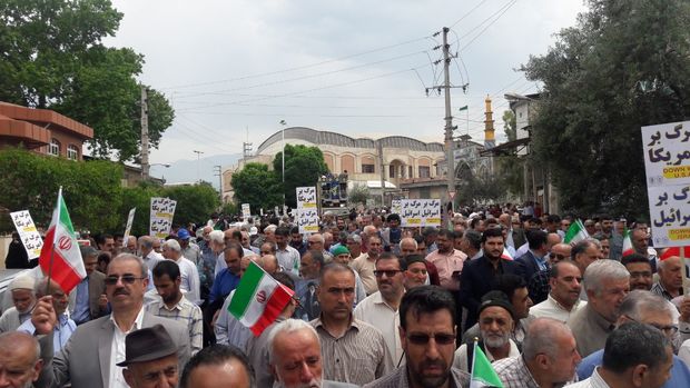 راه پیمایی مردم گرگان در حمایت از بیانیه شورای عالی امنیت ملی