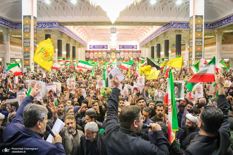 مراسم استقبال و وداع با پیکر مطهر شهید علی لاریجانی در قم