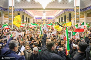 مراسم استقبال و وداع با پیکر مطهر شهید علی لاریجانی در قم