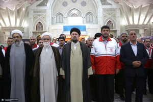 تجدید میثاق رییس و امدادگران جمعیت هلال احمر با ارمان های امام راحل