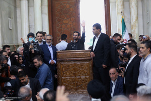 تقدیر از حضور مردم با حضور رئیس جمهور منتخب مسعود پزشکیان