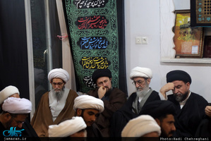 مراسم عزادارى شهادت حضرت فاطمه زهرا(س) در بيت آيت الله دوستى زنجانى