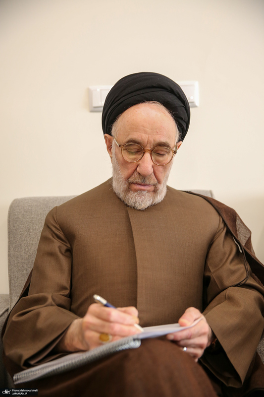 دیدار اقشار مختلف مردم اردکان با سید محمد خاتمی دستخط خاتمی