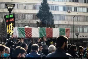 مراسم تشییع و خاکسپاری پیکر مطهر شهید گمنام در حوزه علمیه معیر 