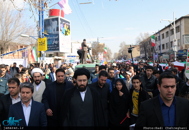 حضور سید علی خمینی در راهپیمایی 22 بهمن 