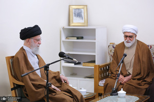 دیدار اعضای هیئت علمی پنجمین کنگره جهانی حضرت رضا(ع) با رهبر معظم انقلاب