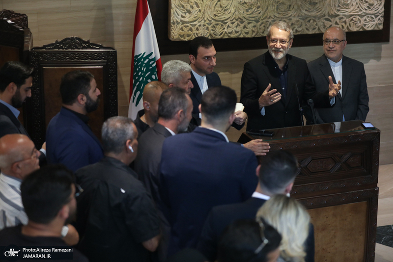 نشست خبری علی لاریجانی در بیروت