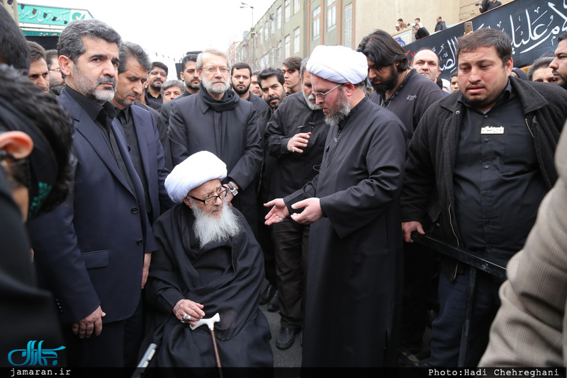 عزاداری و پیاده روی آیت الله وحید خراسانی همزمان با سالروز شهادت حضرت زهرا(س) 