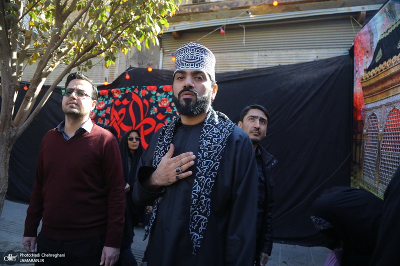 دسته عزاداری روز شهادت حضرت زهرا (س) با حضور آیت الله العظمی وحید خراسانی