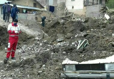 رانش کوه بر روی یک روستا در شهرستان سوادکوه