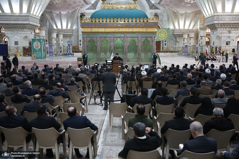 مراسم تجدید میثاق رئیس و نمایندگان مجلس شورای اسلامی با آرمان های امام خمینی (س)