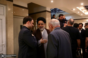 مراسم ختم مادر همسر حجت السلام ‌و المسلمین علی اکبر ناطق نوری و عباس آخوندی