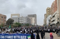 راهپیمایی مردم کراچی پاکستان در همبستگی با ایران (6)