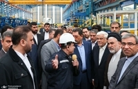 معاون اول رئیس جمهور در آئین افتتاح بزرگترین خط تولید تیرآهن در شرق کشور (2)