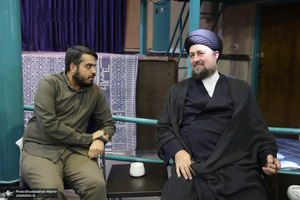 بازدید سیدحسن خمینی از  کارگاه طراحی زندگی سیاسی و عرفانی امام خمینی (ره) در حسینیه جماران